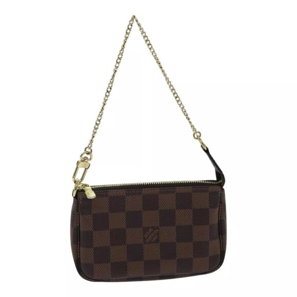 LOUIS VUITTON Damier Ebene Mini Pochette Accessoires Pouch N58009 LV Auth ac3267 - Picture 2 of 15